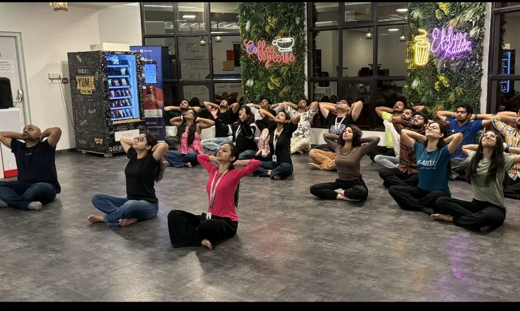 Corporate Yoga & Desk Stretch Workshop in Bangalore IT Parks